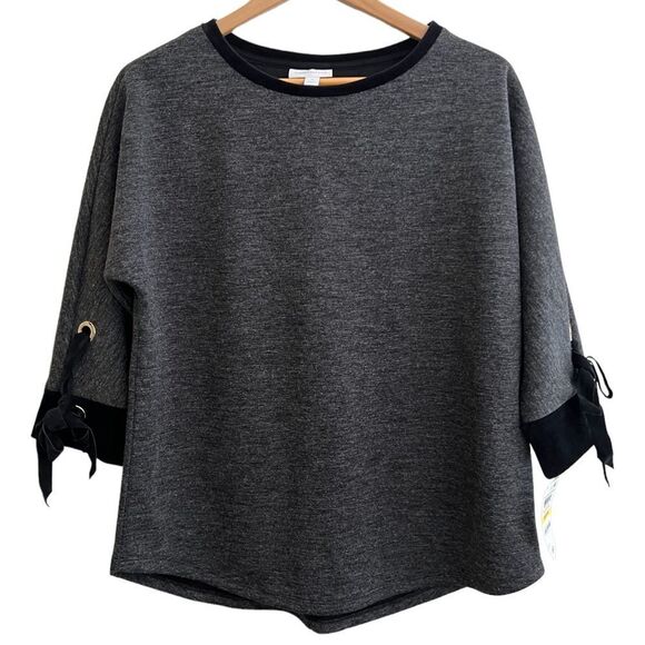 NWT! Charter Club Womens Sz M sweater Blouse Scoop Neck Dolman 3/4 Sleeve - Picture 2 of 15